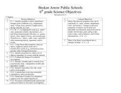 Broken Arrow Public Schools 6 grade Science
