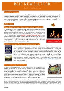 BCIC Newsletter November 2015