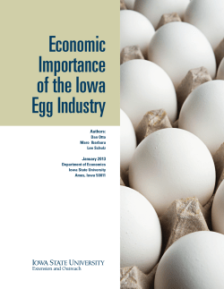 Economic Importance of the Iowa Egg Industry