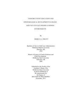 CONSTRUCTIVIST EDUCATION AND EPISTEMOLOGICAL