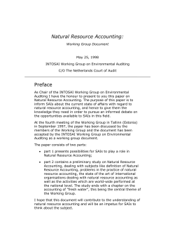 Natural Resource Accounting