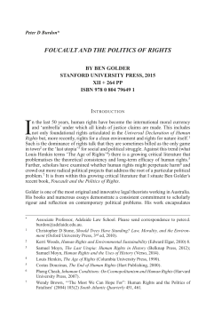 foucault and the politics of rights