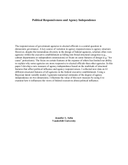 Political Responsiveness and Agency Independence