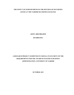 the effect of scrip dividend on the returns of securities listed at the