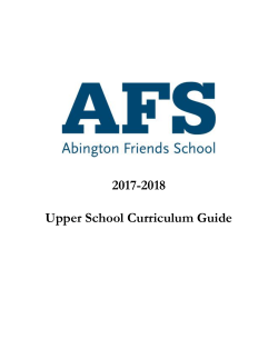 AFS Upper School Curriculum Guide 2017-2018