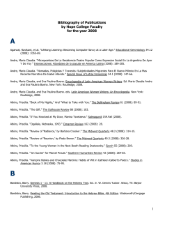 1 Bibliography of Publications by Hope College Faculty for the year