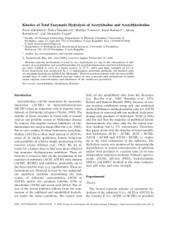 Kinetics of Total Enzymatic Hydrolysis of Acetylcholine and