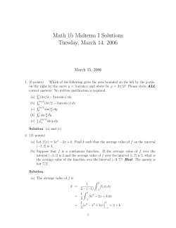 Solutions to Midterm I