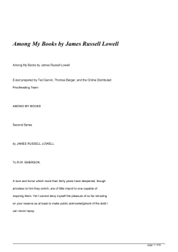 Among My Books by James Russell Lowell