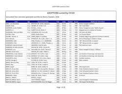 DB-ADOPTIONS by Child - Warren-Trumbull County Public Library