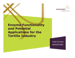 Enzyme Functionality and Potential Applications for the Tortilla
