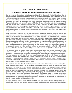 25 REASONS TO SAY NO TO GM MUSTARD!