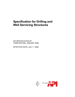Specification for Drilling and Well Servicing Structures