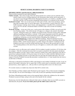 bement school boarding parent handbook
