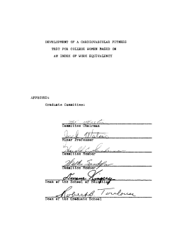 development of a cardiovascular fitness test for