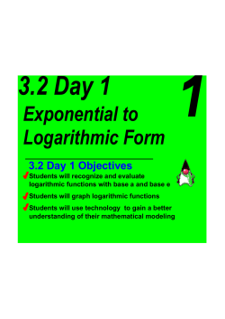 Exponential to Logarithmic Form