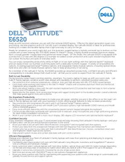 Latitude E6520 Spec Sheet