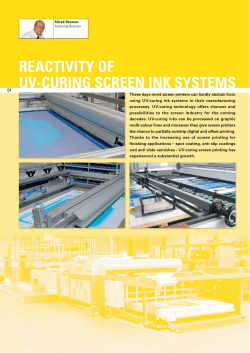 reactivity of uv-curing screen ink systems