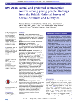 Actual and preferred contraceptive sources among
