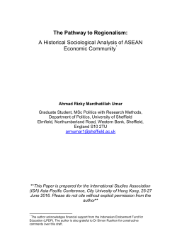 The Pathway to Regionalism: A Historical Sociological Analysis of