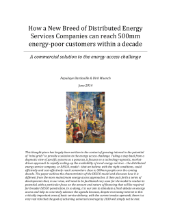DESCO - A commercial approach to energy access for all