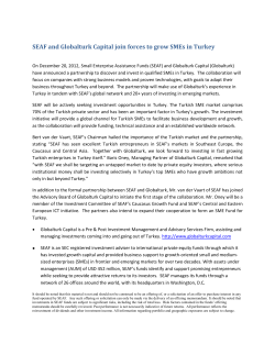 SEAF and Globalturk Capital join forces to grow SMEs in Turkey
