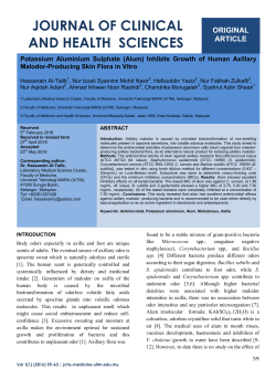 JOURNAL OF CLINICAL AND HEALTH SCIENCES