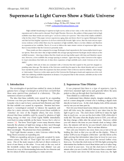 Supernovae Ia Light Curves Show a Static Universe