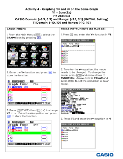 Activity 4 - Graphing Y= and r= on the Same Graph Y1 = 2cos(3x) r
