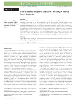 Parallel declines in species and genetic diversity in tropical forest