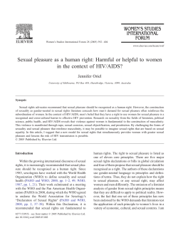 Sexual pleasure as a human right