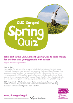Quiz - CLIC Sargent