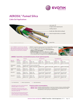 Cable Gel Applications - AEROSIL® fumed silica