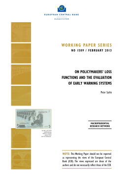 On policymakers` loss function and the evaluation of early warning