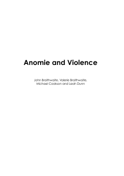 Anomie and Violence - ANU Press