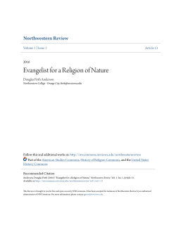 Evangelist for a Religion of Nature - NWCommons