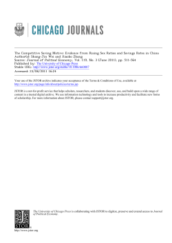 The Competitive Saving Motive: Evidence from Rising Sex Ratios