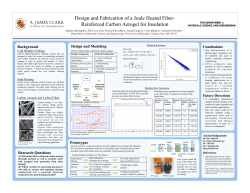 Fiber-Reinforced Carbon Aerogel: Poster - UMD (MSE)
