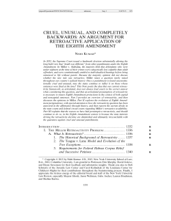 cruel, unusual, and completely backwards: an argument for
