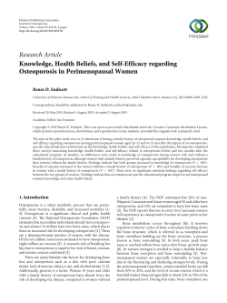 Knowledge, Health Beliefs, and Self