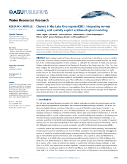 Cholera in the Lake Kivu region (DRC): Integrating remote sensing