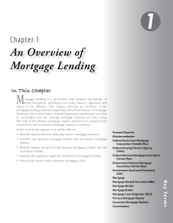 An Overview of Mortgage Lending