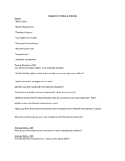 Chapter 17-2 Notes p. 558-536 Vocab. *Black Codes *Radical