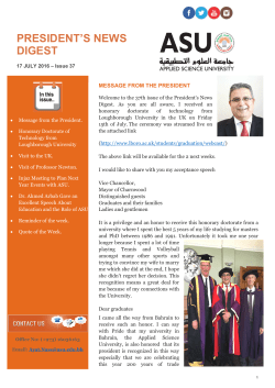 37th President`s News Digest 17-07-2016