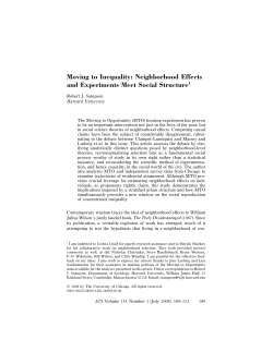 Moving to Inequality: Neighborhood Effects and