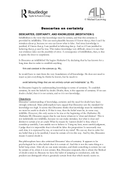 Descartes on certainty
