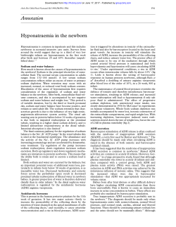 Annotation Hyponatraemia in the newborn