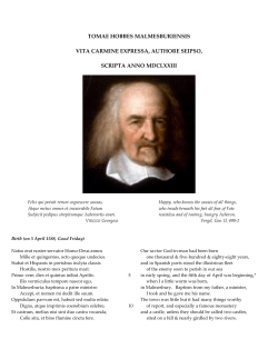 tomae hobbes malmesburiensis - University of Dallas Classics