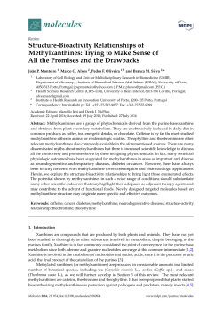 Structure-Bioactivity Relationships of Methylxanthines: Trying to