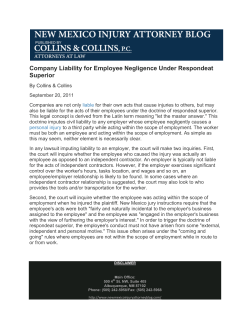 Company Liability for Employee Negligence Under Respondeat